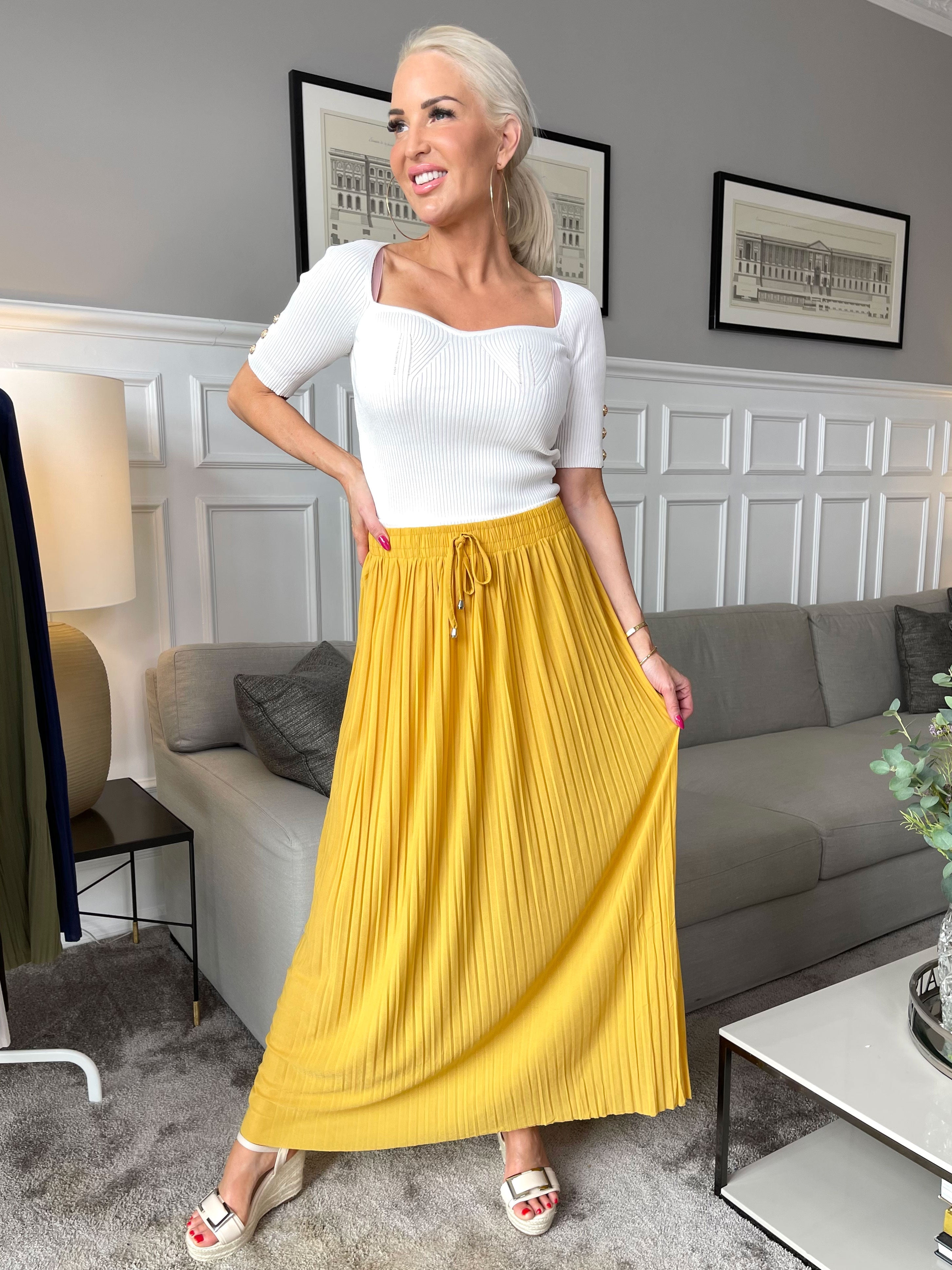 Hyben - Lång kjol med veck